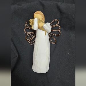 Elegant Angel Figurine with Gold Accents